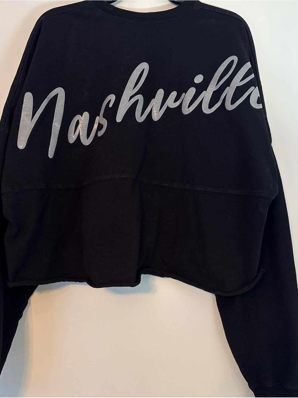 Spirit Black Sweatshirt with Silver "Nashville" Script